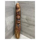 Hand Carved Original Wood Face 12.5"