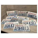 (10) UnMatched Washington License Plates