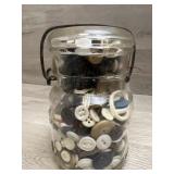 Pint Jar Full of Vintage Buttons