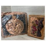 (2) Embossed Copper Pictures