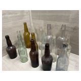 (15) Antique Glass Bottles - Various Sizes