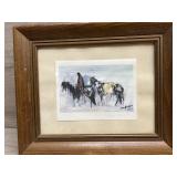 Grand 4x6 Watercolor Print - Indian on Horse