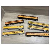 (7) Unmarked HO Train Cars