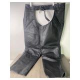 Street Steel Deep Pockets Leather Chaps Size 3XL -