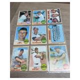 (9) 1960ï¿½s Baseball Cards - some show their age