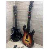 (2) Guitar Hero Guitars with Splitter