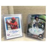 (2) Rookie Baseball Auto Cards