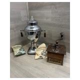 Everything Coffee- Pot ; Grinder and Filter Cloths