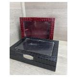 (2) Snake Skin Look Jewelry Boxes