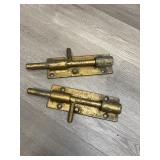 (2) Heavy Cast Bolt Locks 6" Base