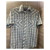 Wrangler Snap Button Western Shirt Sz M
