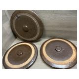 (3) Large Crock Lids