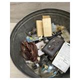 Tin FUll of Vintage Electrical Parts