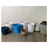 (8) Ceramic Planters - Indoor - 6" & Under -