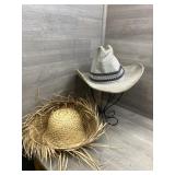 Cowboy Hat and Straw Hat