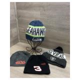 Sticking Caps - Seahawks ; Raiders ; Star Wars