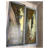 (2) Unsigned Original Oil Pictures - 26x7"