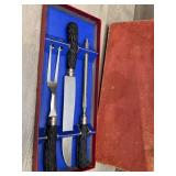 Carved Handle Look Boxed Carving Set