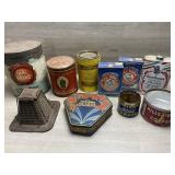 Variety Of Advertising Tins