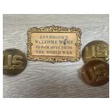 Military Lot- Welcome Home and US Pins