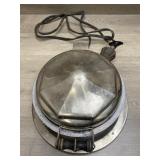 Vtg Waffle Iron With Power Cord - Untested