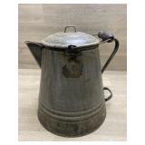 12" Tall Camp Enamelware Pitcher With Lid -