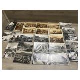 (25) Mostly Unused Black & White Postcards
