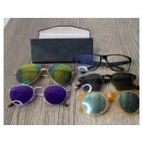 (4) Pairs Of Sunglasses & (1) Pair Of Blue Light