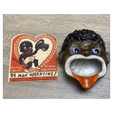 Americana Themed Ashtray & Valentines Card -