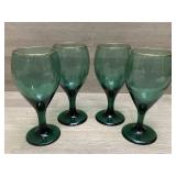 (4) Gold Rimmed MCM Wine Glasses