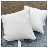 (2) Goose Down Pillows 26x26" - Used-
