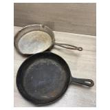 (2) Cowboy Skillets (1) Cast Iron