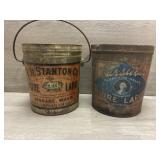 (2) VTG Lard Advertising Tins Spokane WA