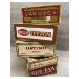 (5) Advertising Cigar Boxes -