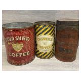 (3) Early Coffee Advertising Tins -