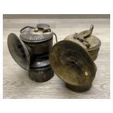 (2) Antique Mining Carbride Lamps - Shanklin MFG