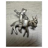 Sterling Donkey Brooch 9.3 TGW