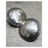 Sterling Earrings  Button Look 4.6 TGW