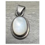 Modernist Pendant Sterling w/ Moonstone? 7.9TGW