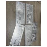 (5) Commemorative Foil Bank Notes