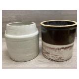 (2) Stoneware Crocks