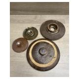 Primitive Stoneware Crock Lids -