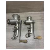 (2) Antique Food Grinder/Choppers