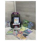 (10) Pokémon EX Cards ; Tin and Sleeves #2