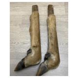 (2) Authentic Deer Feet For Table Base -