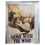 Gone with the Wind Poster 1971 Printing 24x34"