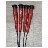 (4) Snap-On Precision Torx Screwdrivers