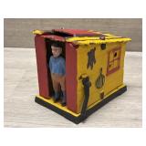 Vintage Trapper in Amish Cabin Cast Iron