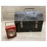 Metal Lunchbox With Bond Electric Buddy Light -