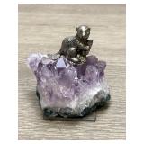 Beaver On Amethyst -